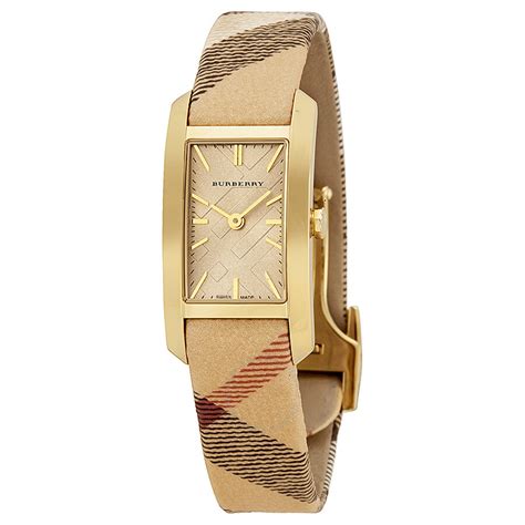 burberry gold women's watch|Burberry pioneer gold ion plate.